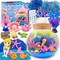 Mermaid Terrarium Kids' Summer Art & Craft Kits - LED Night Light Up & Remote Mermaid Birthday Gifts Toys for Girls Age 5 6 7 8 9 10 11 12 Year Old